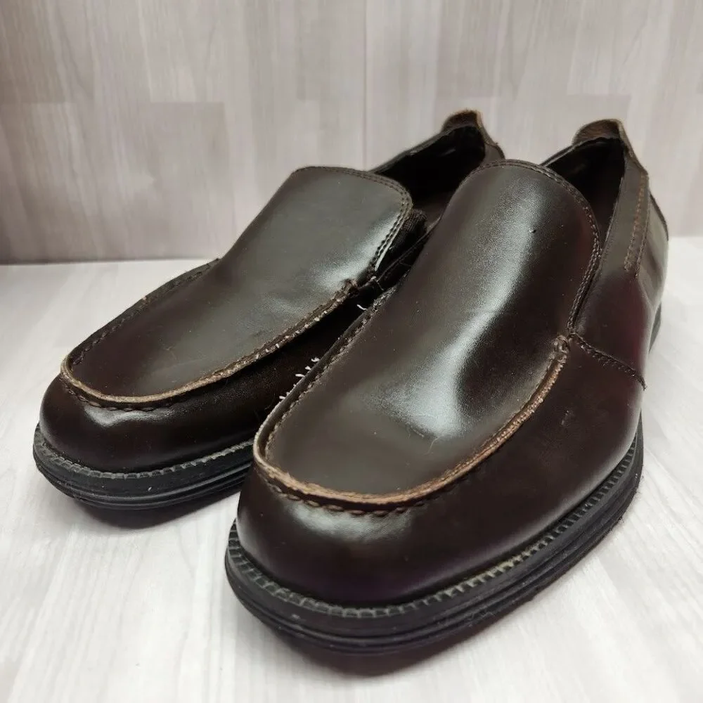 Deer Stag Andrew Mens Casual Loafers Dress Shoes Brown Size 9.5 Leather